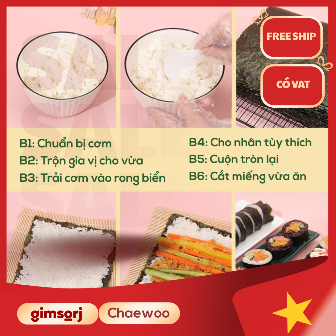 Rong Biển Khô Gimsoji Loại B 100 Lá - Giá Sỉ - Ảnh 6