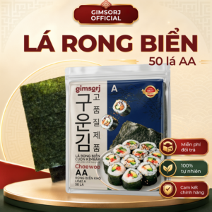 Rong Biển Khô Gimsoji Loại AA 50 Lá 180g – Dòng Cao Cấp Cho Nhà Hàng, Quán Ăn Chất Lượng Cao