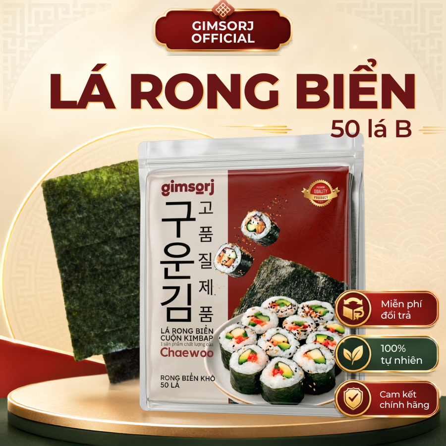Rong Biển Khô Gimsoji Loại B 50 Lá - Giá Sỉ Tốt